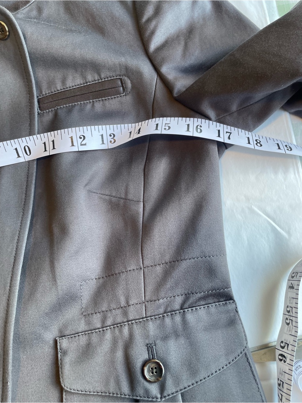Banana Republic Gray Tailored Zipper Blazer Utility Jacket - Picture 9 of 10